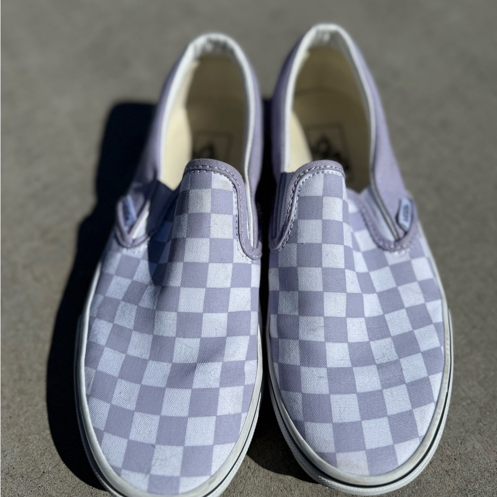 Vans Checkered Slip-On Shoes - Purple